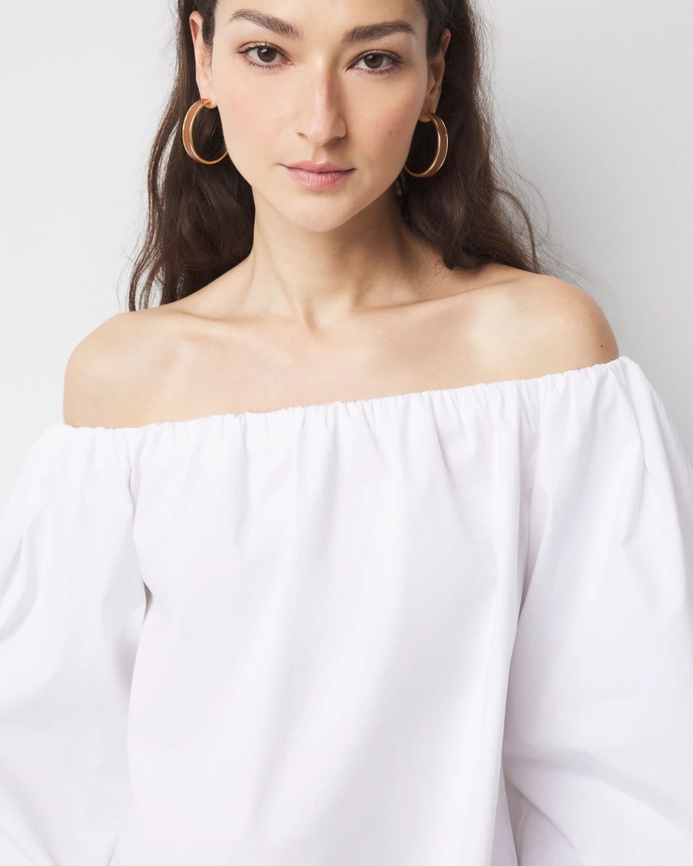 Off-the-Shoulder Drama Sleeve Blouse | White House Black Market